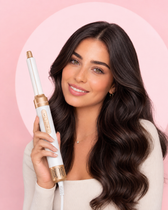 Hairboutique® Seche-cheveux HairStyler 7-in-1 Blanc-Doré/Rose